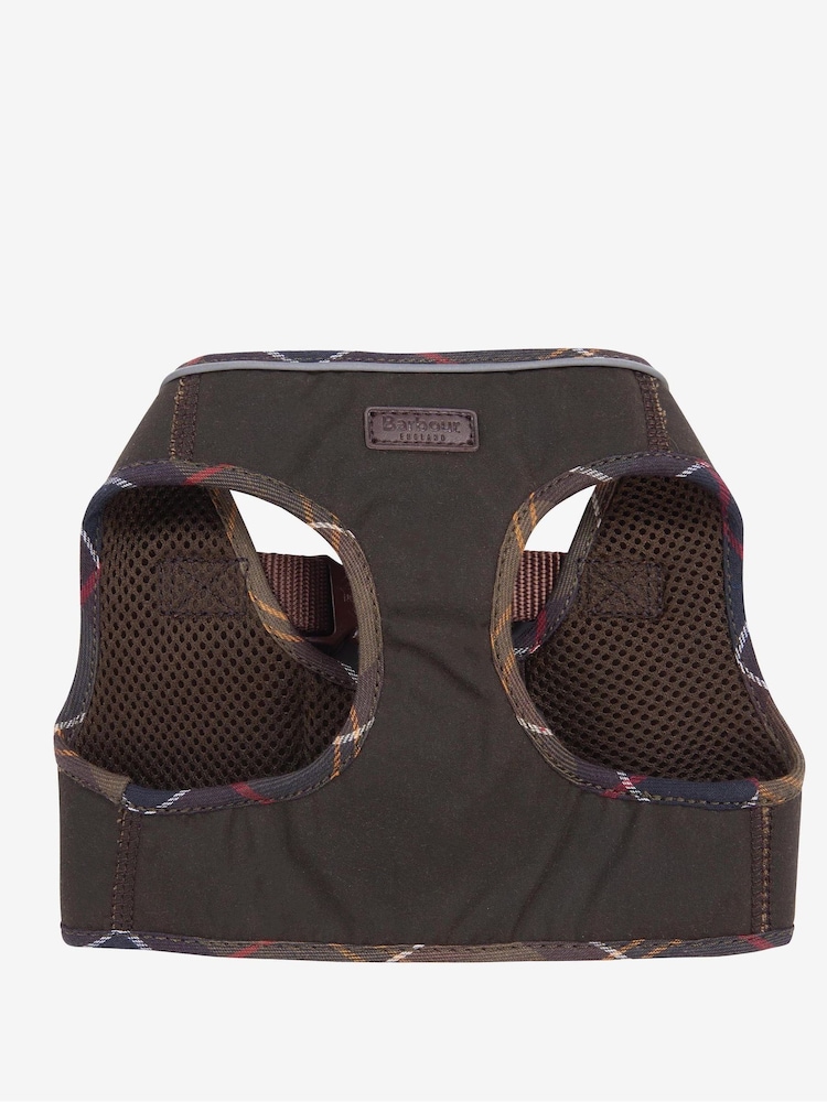Barbour® Olive Green Wax Step In Dog Harness - Image 2 of 4