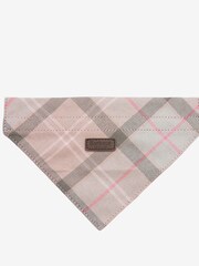 Barbour® Pink 100% Cotton Tartan Dog Bandana - Image 4 of 6