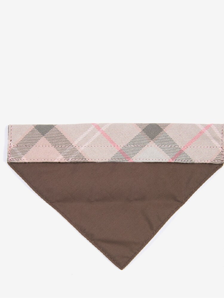 Barbour® Pink 100% Cotton Tartan Dog Bandana - Image 5 of 6