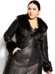 City Chic Spanish Romance Black Coat - Image 1 of 3