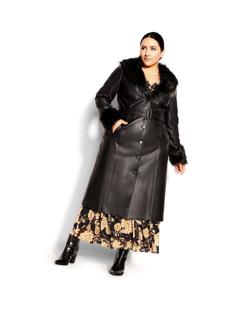 City Chic Spanish Romance Black Coat - Image 2 of 3