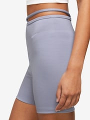 Nike Grey/Blue Modern High-Rise Bike Shorts - Image 3 of 4