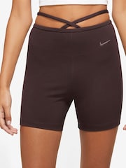 Nike Dark Brown Modern High-Rise Bike Shorts - Image 1 of 4