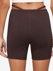 Nike Dark Brown Modern High-Rise Bike Shorts - Image 2 of 4