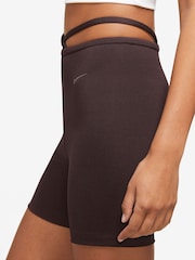 Nike Dark Brown Modern High-Rise Bike Shorts - Image 3 of 4