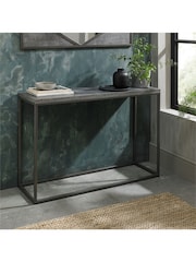 Bentley Designs Grey Renzo Zinc Dark Grey Console Table - Image 1 of 5