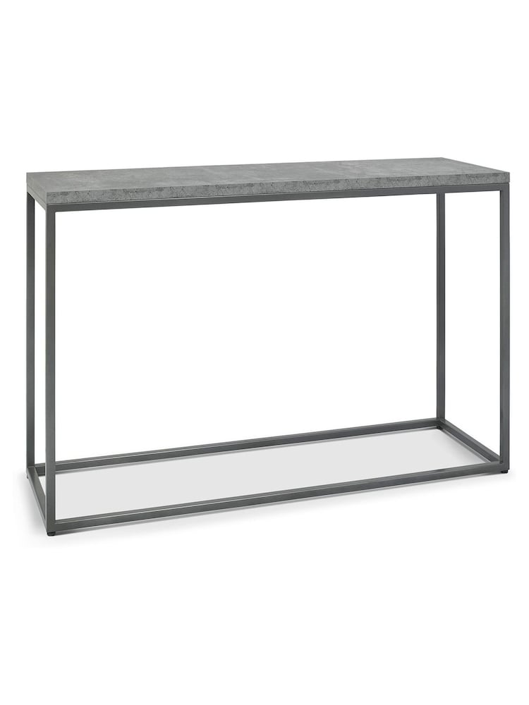 Bentley Designs Grey Renzo Zinc Dark Grey Console Table - Image 5 of 5