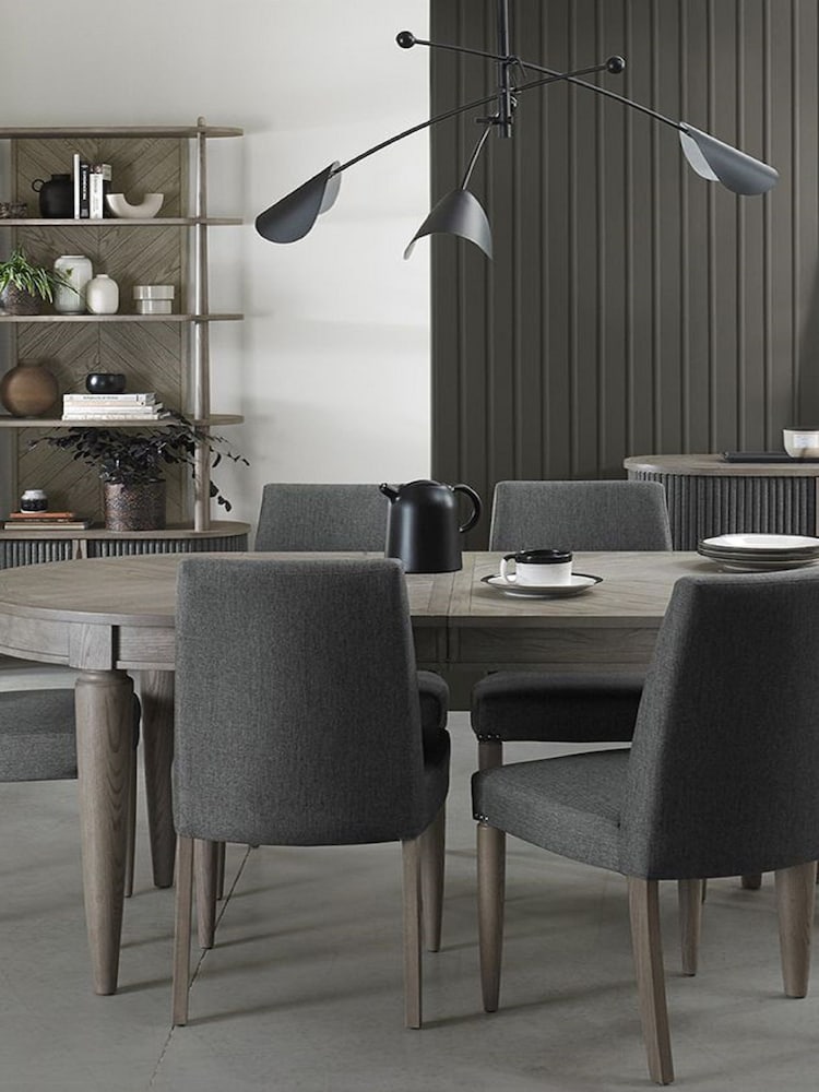 Bentley Designs Silver Monroe 6 to 8 Seater Extending Dining Table - Image 1 of 5
