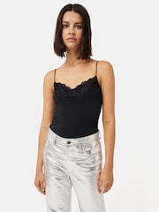 Jigsaw Black Modal Lace Vest - Image 4 of 6