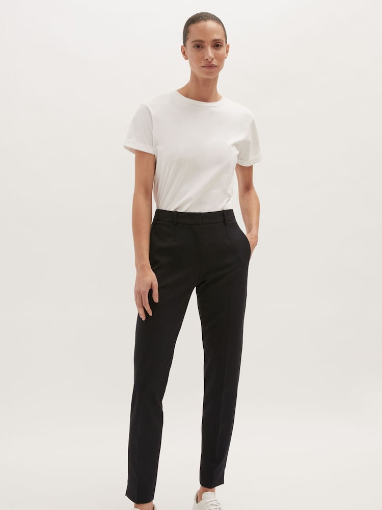 Jigsaw Navy Blue Paris Slim Fit Tapered Trousers - Image 2 of 5