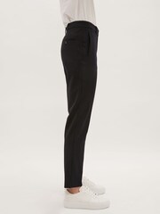 Jigsaw Navy Blue Paris Slim Fit Tapered Trousers - Image 3 of 5