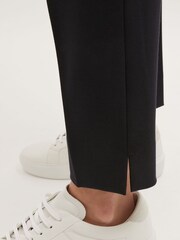 Jigsaw Navy Blue Paris Slim Fit Tapered Trousers - Image 4 of 5