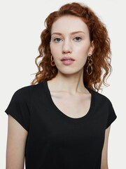 Jigsaw Black Short Sleeve 100% Cotton T-Shirt - Image 3 of 4