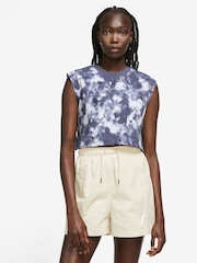 Nike Black Wave Dye Jersey Sleeveless Top - Image 6 of 8