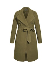 City Chic Green Sassy Military Coat - Image 4 of 4