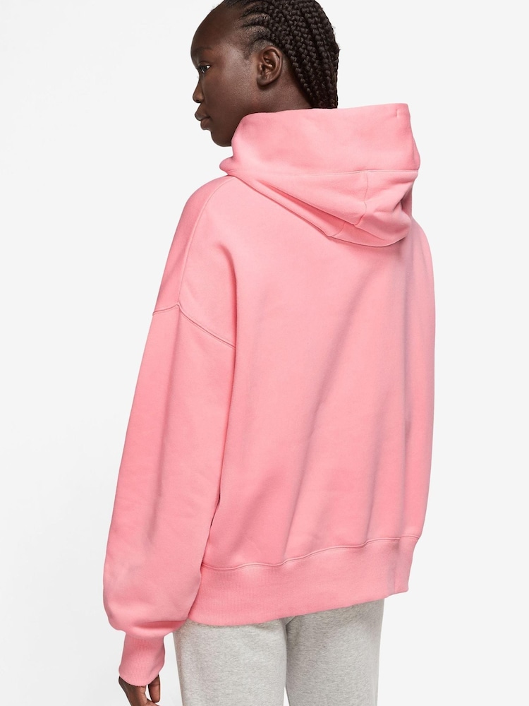 Умеренный розовый - Nike спортивная одежда Phoenix Fleece Mini Swoosh Pullover худи - Изображение 2 из 3
