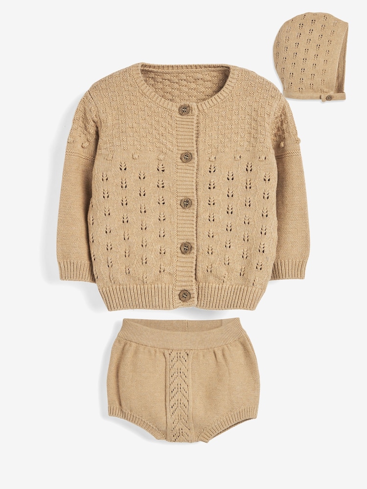 The Little Tailor Cotton Pointelle Baby 3 Piece Gift Set - Image 1 of 12 The Little Tailor Cotton Pointelle Baby 3 Piece Gift Set - Image 1 of 12