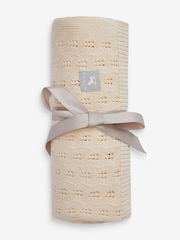 The Little Tailor Pink 100% Cotton Pointelle Baby Blanket - Image 3 of 4