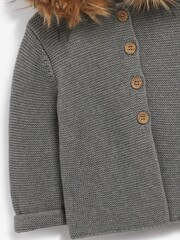 The Little Tailor Baby Faux-Fur Trimmed Hooded Jacket - Image 4 of 4