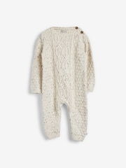 Haferflocken - The Little Tailor Baby-Geschenkset mit Strampler und Mütze Zopfmuster aus 100 % Baumwolle - Bild 3 von 9