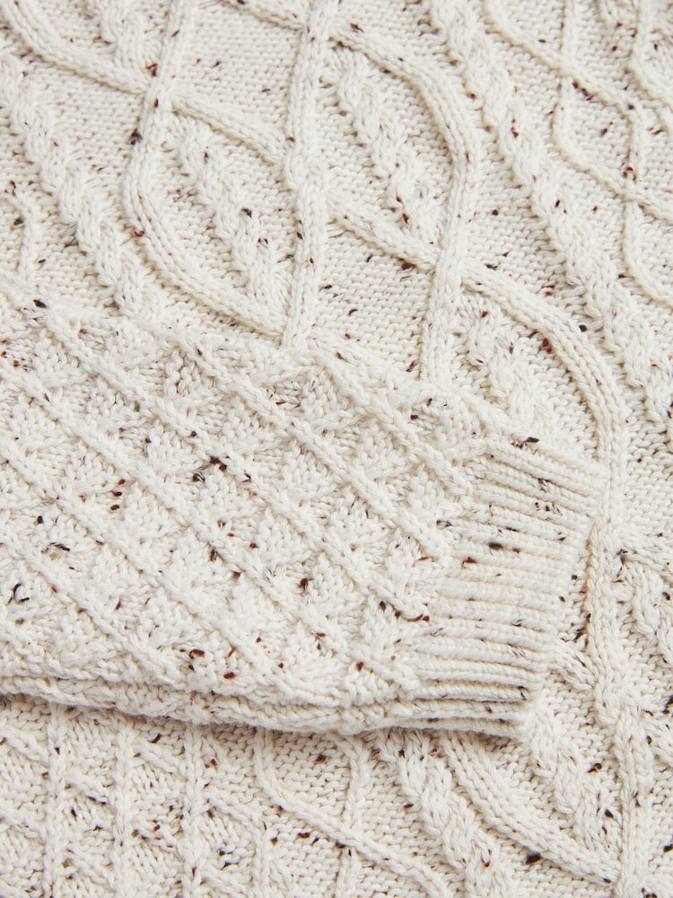The Little Tailor Cable Knit 100% Cotton Romper And Hat Baby Gift Set - Image 6 of 9