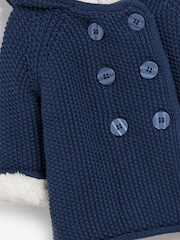 The Little Tailor Baby 100% Cotton Plush Lined Pixie Pram Coat - Image 4 of 4