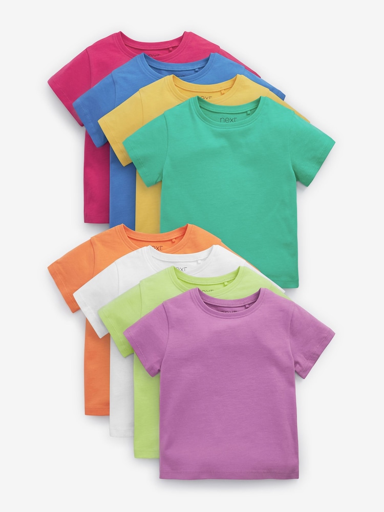 Multi Brights 8 Pack Cotton T-Shirts (3mths-7yrs) - Image 1 of 11