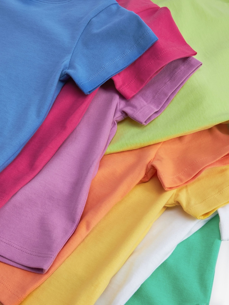 Multi Brights 8 Pack Cotton T-Shirts (3mths-7yrs) - Image 11 of 11
