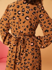 Animal - Myleene Klass Midi-Wickelkleid mit Animalprint - Bild 3 von 7