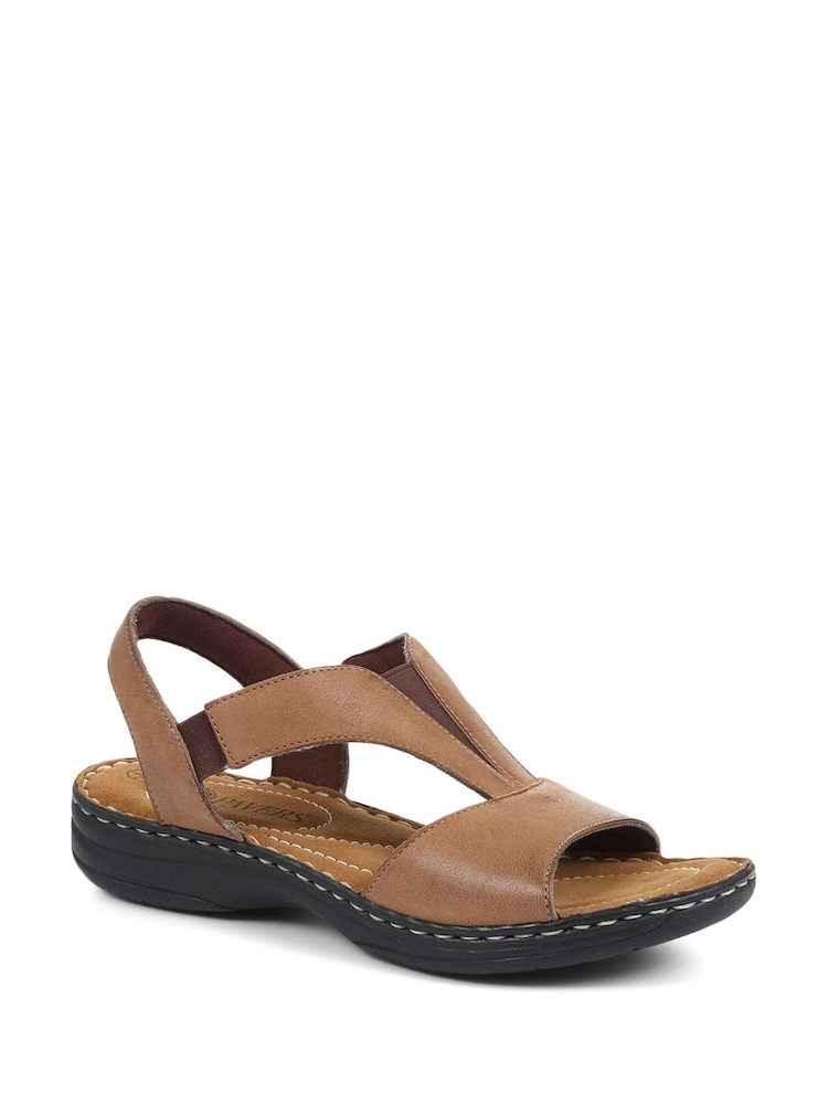 rjava - Pavers širok kroj Slingback Usnjeni sandali - Slika 2 iz 5 rjava - Pavers širok kroj Slingback Usnjeni sandali - Slika 2 iz 5
