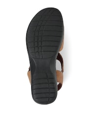 rjava - Pavers širok kroj Slingback Usnjeni sandali - Slika 5 iz 5