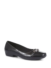 Pavers Black Faux Leather Slip-On Pumps - Image 3 of 5