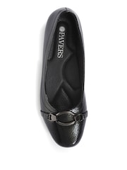 Pavers Black Faux Leather Slip-On Pumps - Image 4 of 5