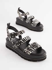 Zebra-Print - Forever Comfort® Plateausandalen mit dicker Sohle - Bild 3 von 8