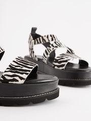 Zebra-Print - Forever Comfort® Plateausandalen mit dicker Sohle - Bild 6 von 8