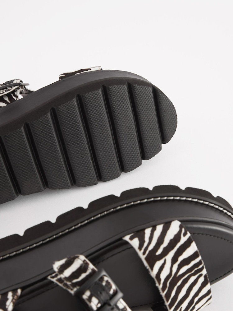 Zebra-Print - Forever Comfort® Plateausandalen mit dicker Sohle - Bild 8 von 8