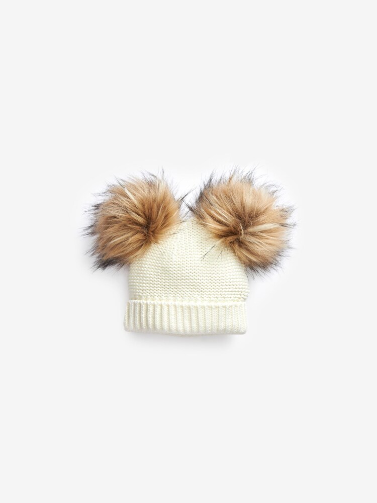 The Little Tailor Double Pom Pom Knitted Hat - Image 2 of 3