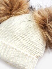The Little Tailor Double Pom Pom Knitted Hat - Image 3 of 3