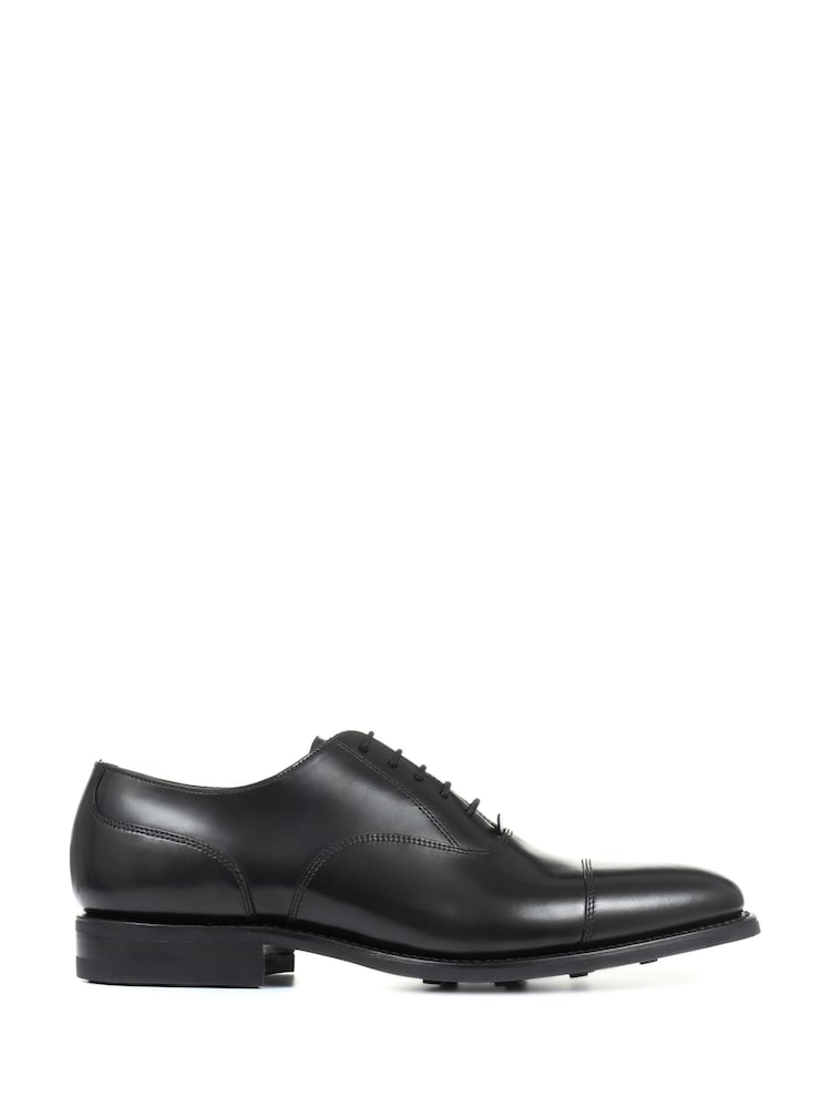 Design Loake by Jones Bootmaker Black Comanche Wide Fit Goodyear Welted Leather Oxford Shoes - Image 1 of 5