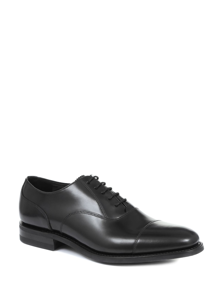 Design Loake by Jones Bootmaker Black Comanche Wide Fit Goodyear Welted Leather Oxford Shoes - Image 2 of 5