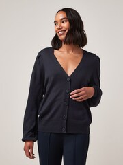 Marineblau/blau - Next Strickjacke mit Knopfleiste - Bild 1 von 5