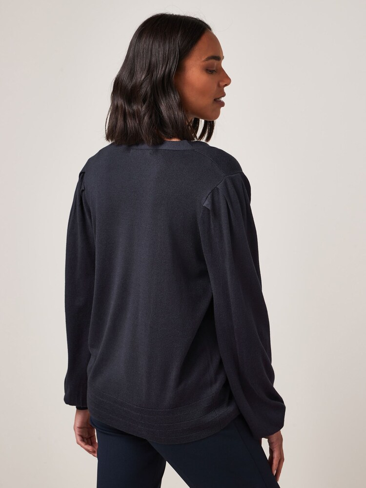 Marineblau/blau - Next Strickjacke mit Knopfleiste - Bild 2 von 5