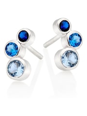 Beaverbrooks Cubic Zirconia Sterling Silver Stud Earrings - Image 1 of 3