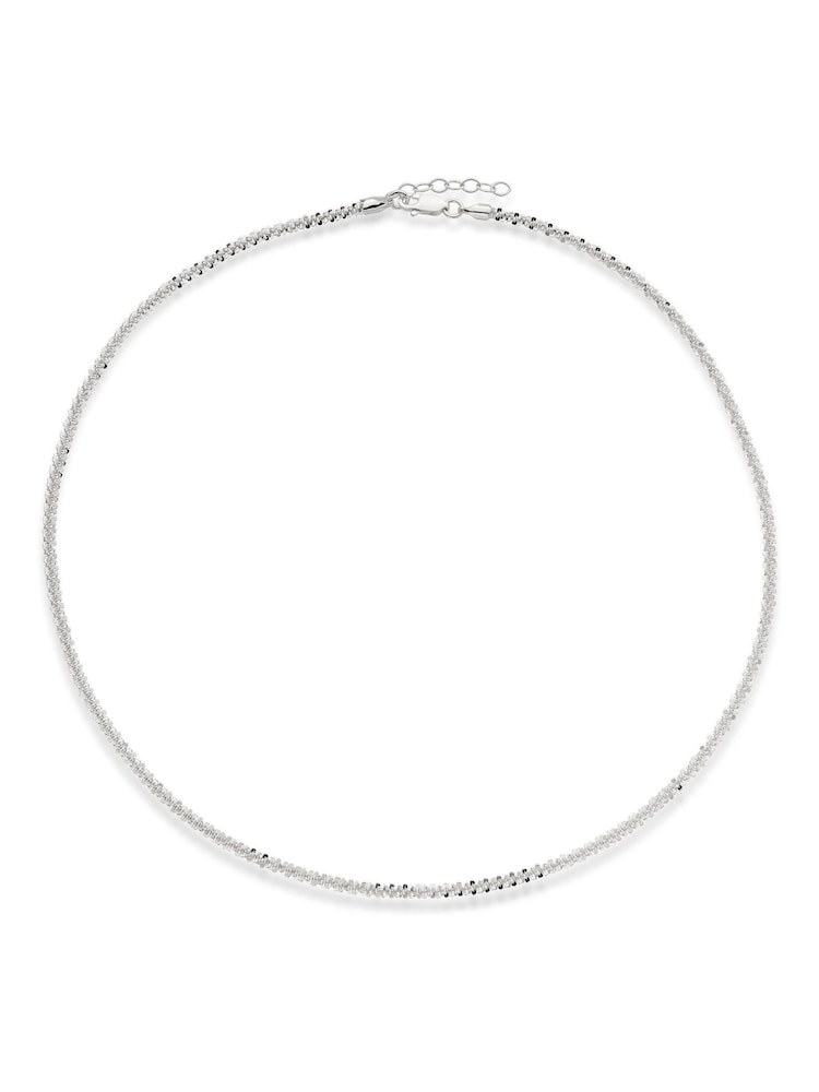 Beaverbrooks Sterling Silver Sparkle Necklace - Image 1 of 3