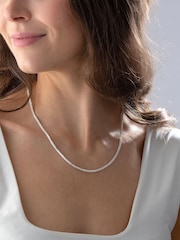 Beaverbrooks Sterling Silver Sparkle Necklace - Image 2 of 3