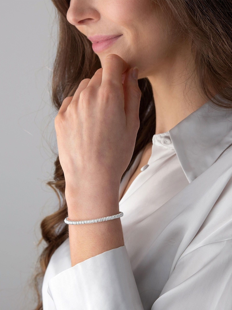Beaverbrooks Silver Toggle Bracelet - Image 2 of 3