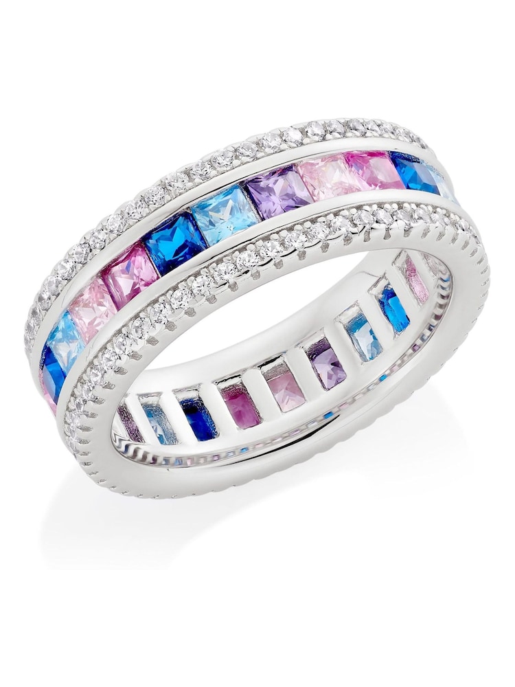 Beaverbrooks Cubic Zirconia Triple Row Ring - Image 1 of 5 Beaverbrooks Cubic Zirconia Triple Row Ring - Image 1 of 5