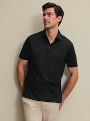 Charles Tyrwhitt Black 100% Linen Polo Shirt - Image 2 of 7