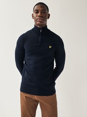 Lyle & Scott Navy Blue Golf Quarter Zip Pullover Jumper - Image 1 of 9