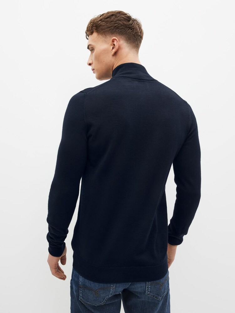 Lyle & Scott Navy Blue Golf Quarter Zip Pullover Jumper - Image 6 of 9